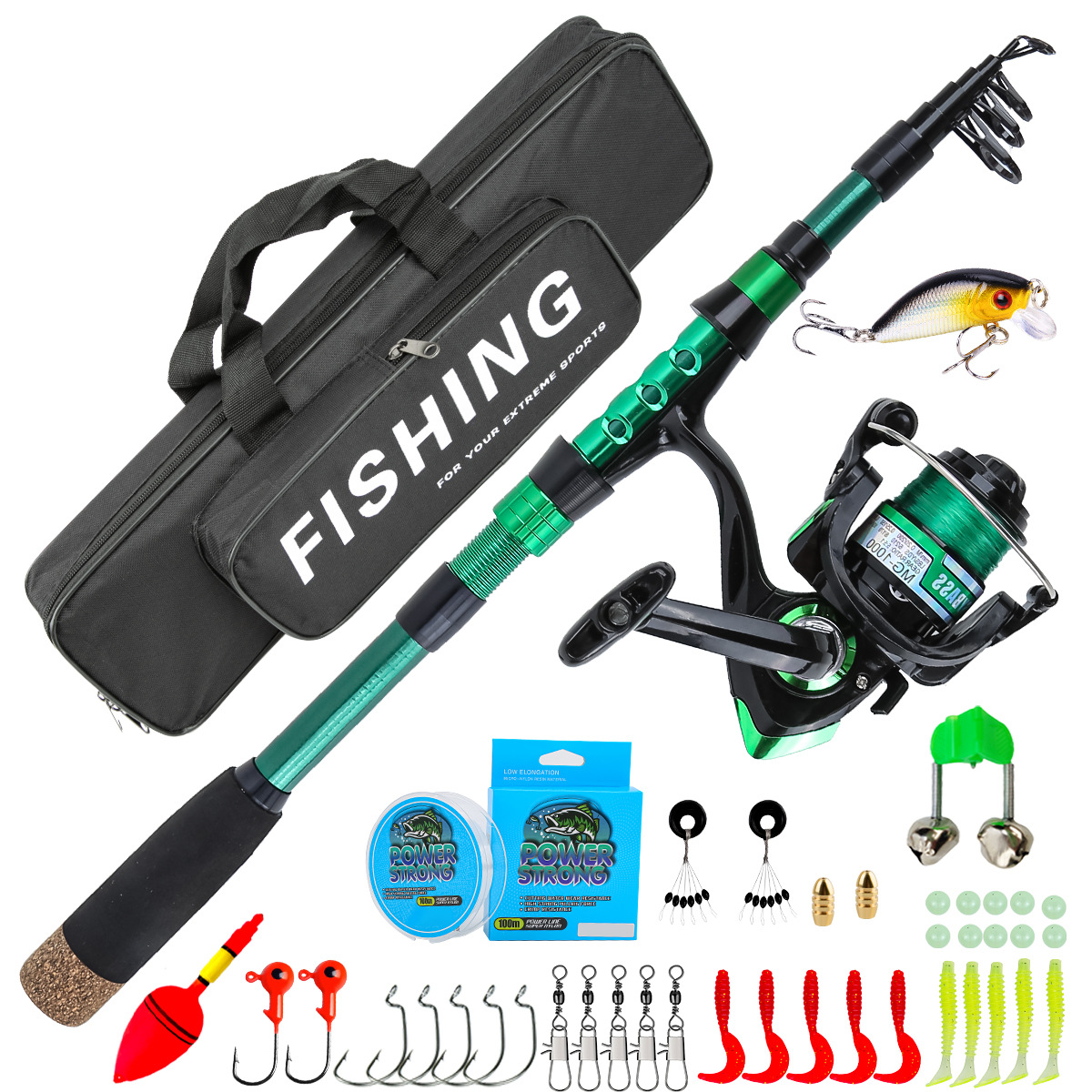 1.8 Meters Green Carbon Fiber  - Fishing Line Box review and price