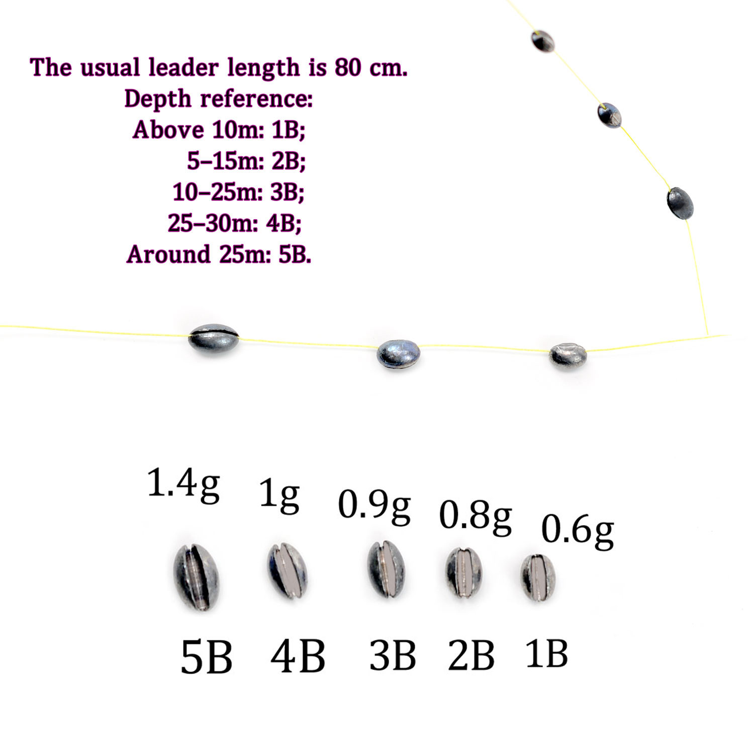Multi Size Taper Metal Sinkers - Freshwater Line review and price